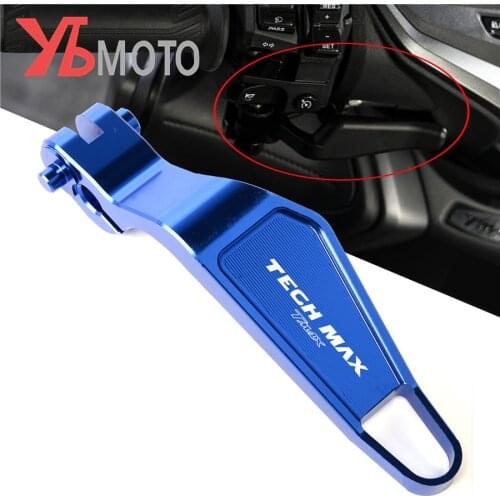 LOGO Tech MAX Motorcycle Aluminum Parking Hand Brake Leve For Yamaha TMAX 560 TMAX560 2020