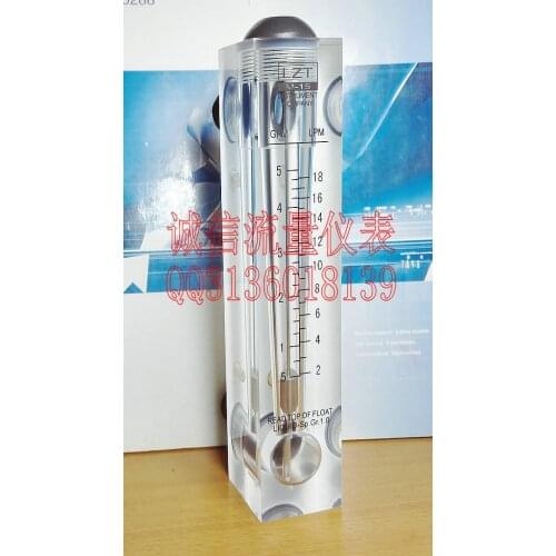 LZT-15 panel liquid flow meter 0.5-5GPM, 2-18 minutes L (LPM) / meter water
