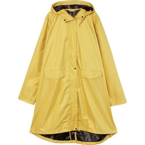 Fashion Raincoat Adult Long Lightweight Windbreaker Coat Yellow Raincoat Womens Coats and Capes Rainwear Antifouling Waterproof