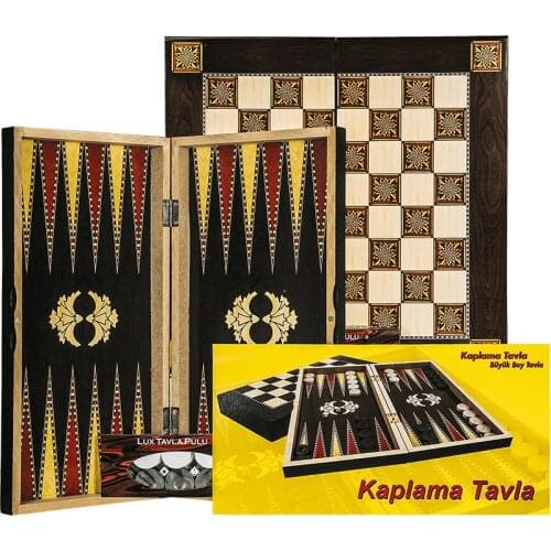 Wood Veneer Backgammon Medium Size