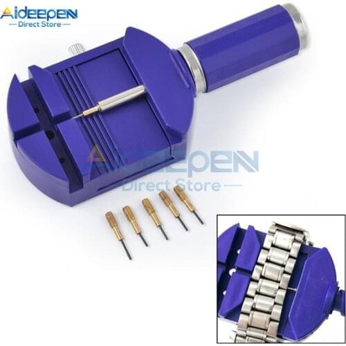 New Arrvial!!! Watch Link For Band Slit Strap Bracelet Chain Pin Remover Adjuster Repair Tool Kit 28mm For Men/Women Watch+5 Pin