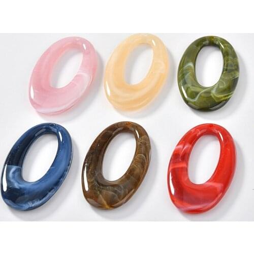 New style handmade geometric oval shape resin floating lock charms diy jewelry earrings/necklace/key accessory