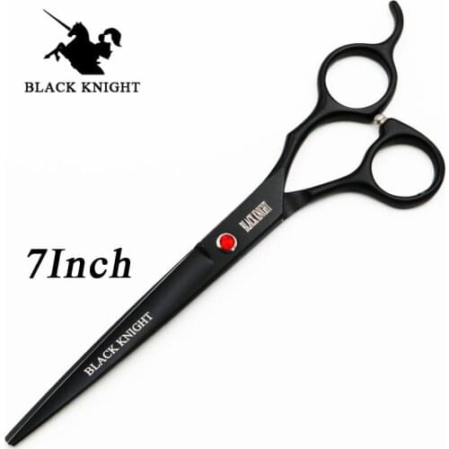 Pet Scissors Dog Grooming Straight Cutting Shears Kit for Animals 7 Inch Hair Scissors Japan440C Black Style