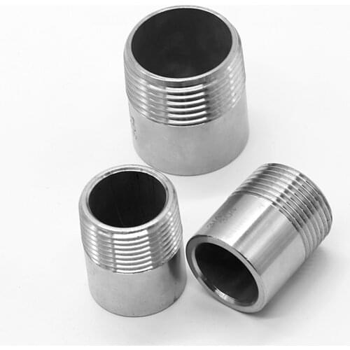 Wholesale DN20 3/4" BSPT Male x Butt Weld Nipple 304 Stainless Steel Pipe Fitting Connector Coupler Adapter Water Gas Oil
