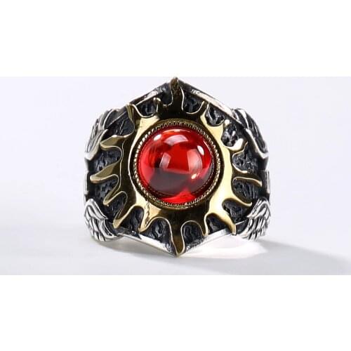 Anel Feminino Sale Women Sunstone Wedding 2018 New S925 Pure Baal Retro Personality Domineering Man Open Ring Thai Wholesale