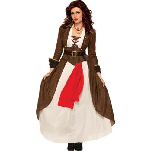Sexy Adult Women Caribbean Pirate Costume Halloween Matador Pirate Captain Cosplay Party Dress halloween costumes for women