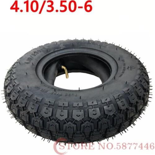 Old Scooter Tires 4.10/3.50-6 Inner and Outer Tires, 12-inch Inner and Outer Tires, Pneumatic Tires, Suitable for Lawn Mowers