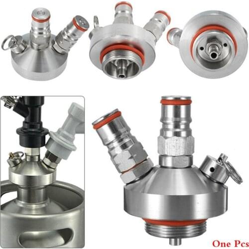 SUS304 Mini Keg Tap Dispenser,Beer Spear Double Quick Connector& ball Lock for Home Brew Mini Craft Beer Keg Growler 3.6L/5L/10L