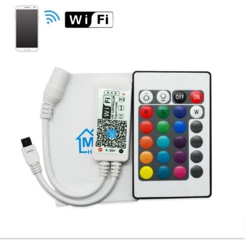 DC12V LED WIFI RGB / RGBW Controller with 24key remote IOS/Android Mobile Phone wireless for 5050 RGB / RGBW LED Strip