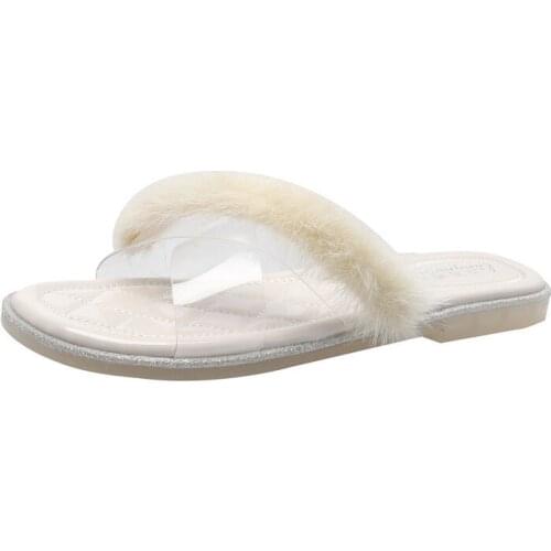Slippers women 2019 Summer New Outdoor Fashion Clear Ladies Slides Flat with Woman Slipper Beach Shoes Women 35-39