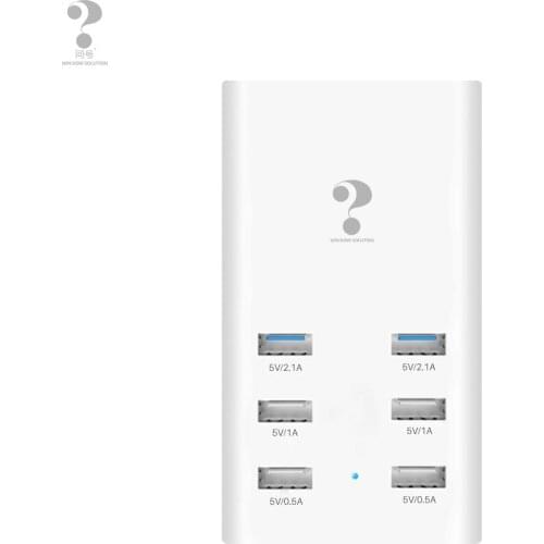 Tutew 6 USB ports Quick charge Charger Station Dock with cable 40W US EU UK plug for iphone For xiaomi huawei samsung