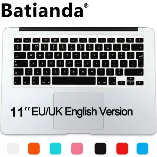 New EU/UK Keyboard Silicone Protector Stickers Skin For Apple MacBook Air 11 11.6 Keyboard Cover
