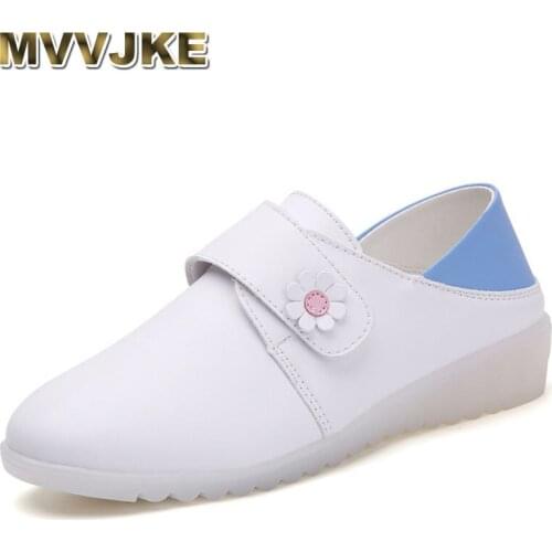 MVVJKELarge size genuine leather women shoes without lace flat shoes women anti-slip cushioning flat shoes 2020 Zapatillas Mujer