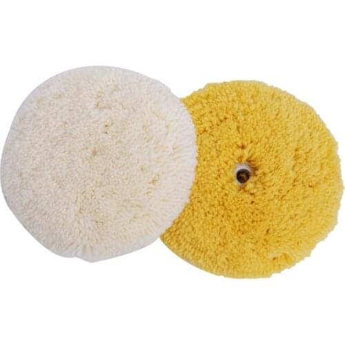 1PC 220mm Wool Clean Double Side Polishing Buffing Bonnet Pad for Car Auto Polisher polish pads drill car body repear grinder