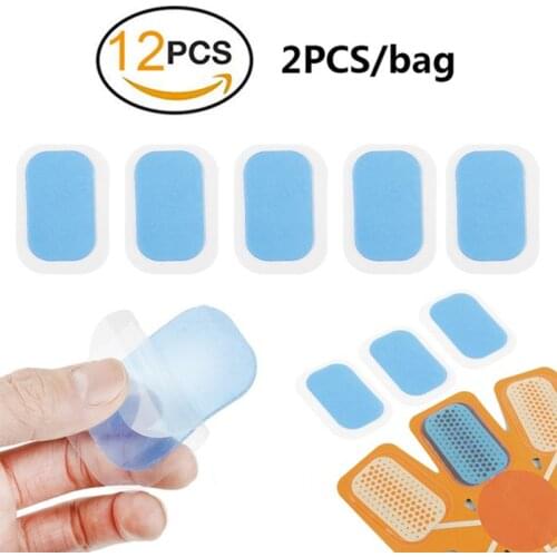 12Pcs EMS Abdominal Stimulator Hydrogel Sticker Patch For Hip Belt Toner Trainer Replacement Pads Fitness Massager Accessories