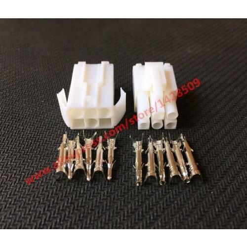 20 Sets Female And Male Small Tamiya Connector Set Kits Mini Tamiya Set EL 4.5MM Socket Plug With 6 Way 6 Pin 6P