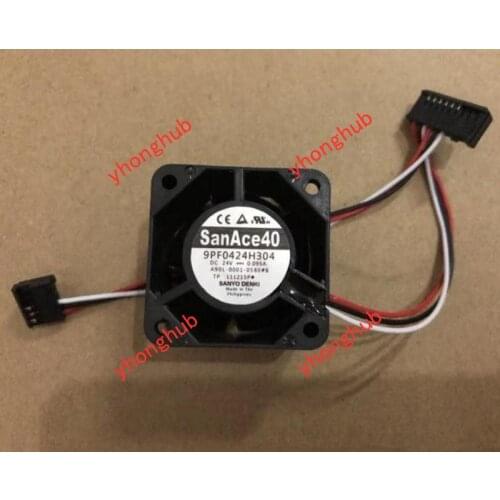 Sanyo Denki 9PF0424H304 DC 24V 0.095A 40x40x28mm 3-Wire Server Cooling Fan