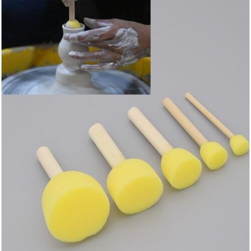 5Pcs/lot Ceramic Sponge Rod Set Of Water Absorbing Sculpture Bloom Diy Pottery Arts Tools Supplies