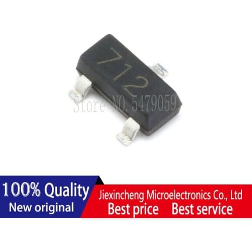 50PCS SM712.TCT marking:712 SOT-23 RS485 7/12V TVS diode New original