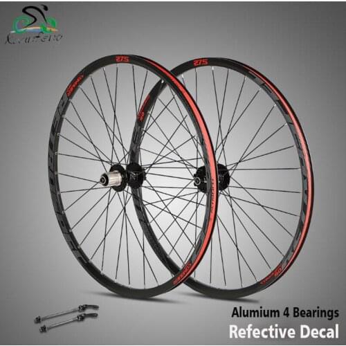 Bike Aluminum Wheelset RS904 MTB Mountain double rims 27.5/29inch sealed bearing 32H riding wheel Refective Decal