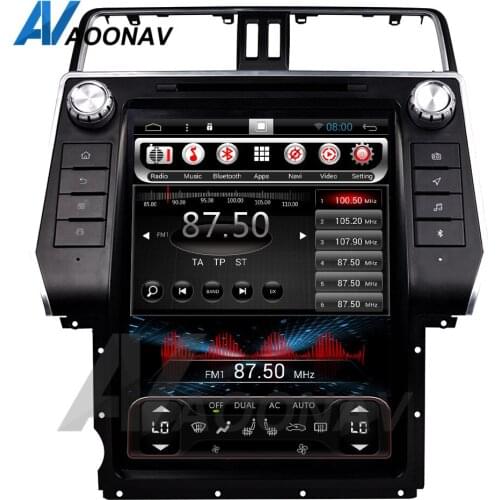 AOONAV special vertical screen car GPS navigation DVD player for Toyota pardo 2018 12.1 inch car Multimedia player