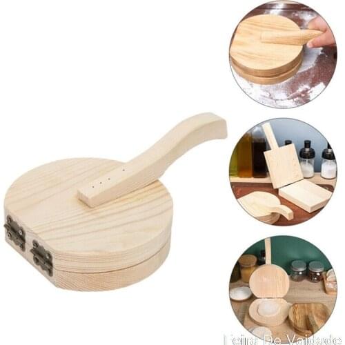 Wooden Dough Pressing Tool Dough Presser Dumpling Skin Press Tool Dumpling Wrapper Making Mold Kitchen Gadget Baking Pastry Tool