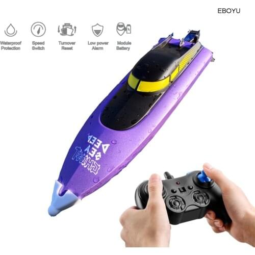 EBOYU HR iOCEAN 1 RC Boat Remote Control Boat 30KM/H High Speed Waterproof 2.4GHz 4 Channel Racing Boat RTR for Kids Adults