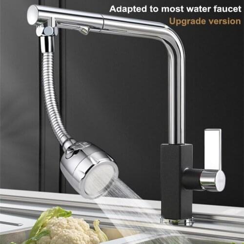 Flexible 360 Rotation Kitchen Sink Water Faucet Head Adapter Tap Faucet Extension Aerator Adjustable Bubbler Diffuser Filter