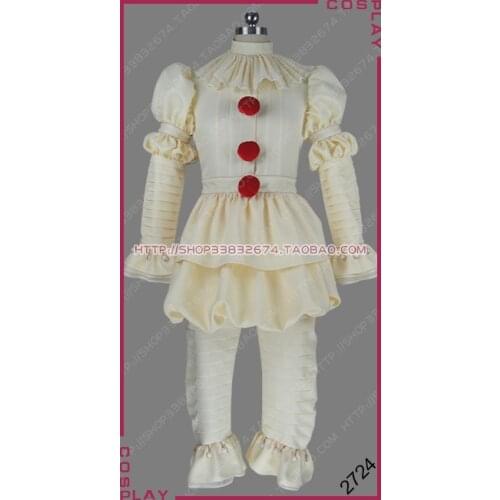 It 2017 Stephen Kings Film Movie Pennywise Halloween Clown Cosplay Costume S002