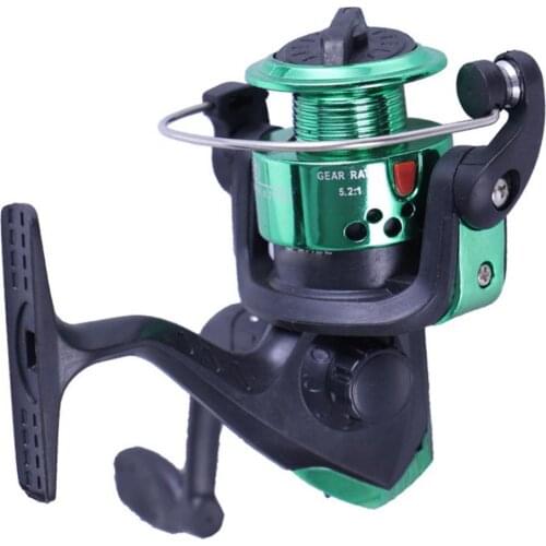 JM200 Electroplating Fishing Reel Gear Ratio 5.1: 1 Spinning Reel Wheel L/R Handle Lightweight Exchangable Handle