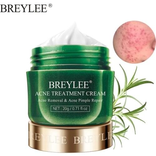 BREYLEE Acne Treatment Cream Tea Tree Pimple Acne Removal Anti Inflammation Fade Acne Scar Anti-acne Soothe Acne Cream Skin Care