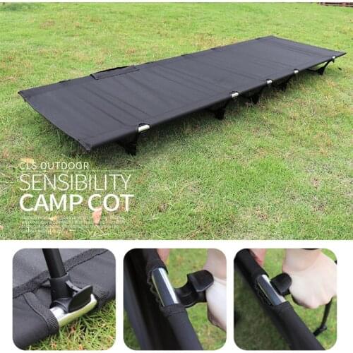 Indoor Folding Bed Outdoor Portable Camping Cot Single Person Sleeping Bed Foldable Backpacking Hiking Picnic Fishing Cot Mat