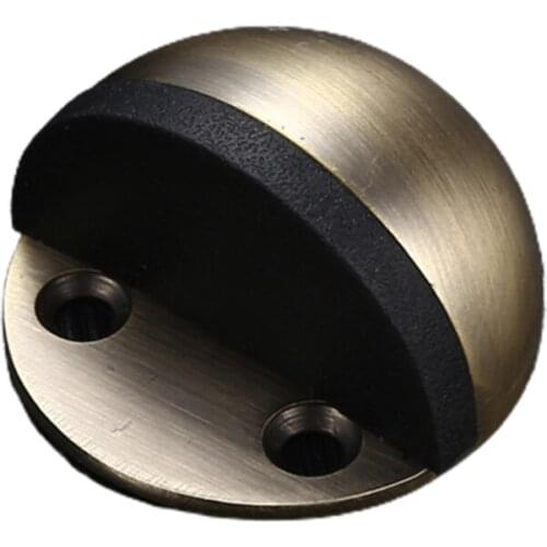 Mounted Door Stop Stainless Steel Lock Home Supplies Durable Epiglottis Hardware For Protect Walls And Doors Half Moon Stopper