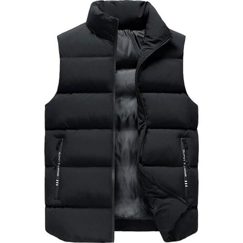 Men Vest Vest Vest Casual Vest Autumn and Winter Thickening Increase M-8Xl Down Jacket Men
