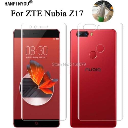 For ZTE Nubia Z17 5.5" Soft TPU Front Back Full Cover Screen Protector Transparent Protective Film + Clean Tools