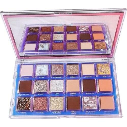 Nude Eyeshadows Pallet Makeup 18 Shade Matte Shimmer Shiny Glitter Pigments Professional Korean Female Eyes Palette for Women