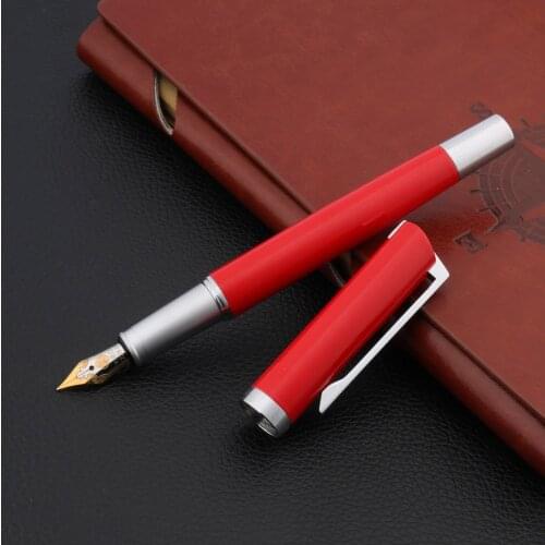 Gift collection Silver straight clip Hot New Chinese Red Y02 Fountain Pen