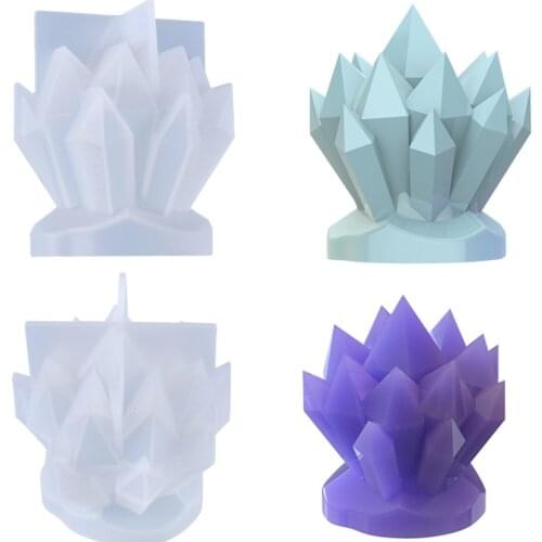 DIY crystal epoxy mold crystal cluster decoration mold candle table jewelry silicone mold