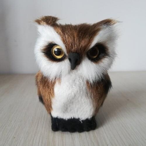 Lifelike toy owl model mini 9x7cm Handmade hard model,polyethylene&furs night owl toy,decoration Xmas gift w0424