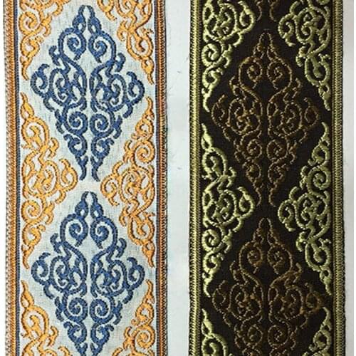 Grey and Black Embroid Tape of Bed Cover Rim Pillow Rim quilt of Cover Edge of Curtain Edge Curtain Flame Home textile Artst