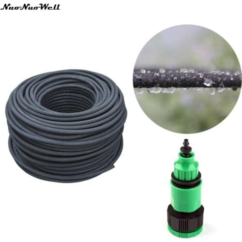 30m Durable Anti-aging 4/8mm Soaker Hose Agricultural Irrigation System Leaking Tube Permeable Pipe Fruit Trees Watering Drains
