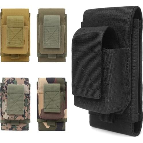 600D Tactical Molle Pouch Phone Holster Compact Waist Belt Bag EDC Pouch Outdoor Cigarette Case Cell Phone Pack Vest Pack