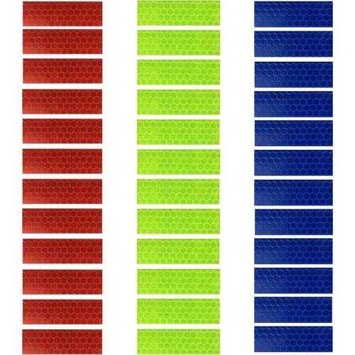 Bicycle Reflective Sticker Adhesive Tape Crystal Grid Cycling Safety Waterproof Sticker Warning Tape Motorcycle Car Accessories