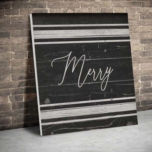 Framed Vintage Striped Merry Christmas Posters Canvas Paintings Wall Art Canvas Prints Pictures Kids Room Decor Home Inner Frame