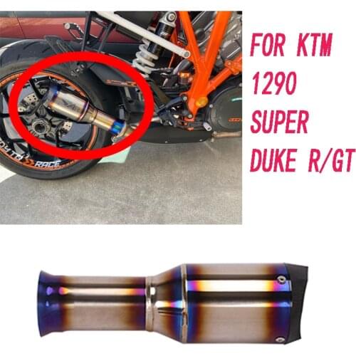 Motorcycle Exhaust For Duke R Gt For Ktm 1290 Super Modified Modified Remove Catalys Tlink Titanium Alloy Pipe Exhaust