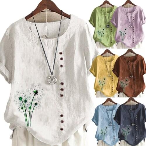 Women for Clothing Summer Tee Short Sleeve Fashion Printing Graphic Tee Round Neck Pullover Loose Casual Shirt Plus Size S-5XL