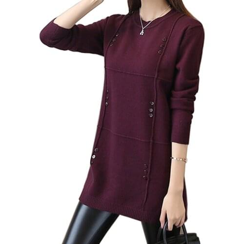 New 2019 Autumn and Winter Sweater Cashmere Women Sweater O-Neck Long Sleeve Slim Women Knit Sweater and Pullover high quality