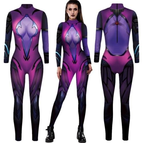 OW Widowmaker AmélieGuillard Lacroix Cosplay Adult Sexy Jumpsuit Catsuit Character Costumes Zentai Women Bodysuit Fancy Dress