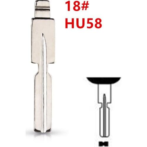 10pcs Uncut flip Metal key blade 18# HU58 for BMW for KD keydiy xhorse VVDI remotes universal No.18