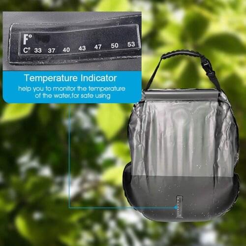 20L Outdoor Camping Solar Shower Bag Camping Water Bags Portable Travel Hiking Climbing Heated Bath Water Storage Bag